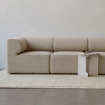 Arcadia Beige 3 Seater Fabric Sofa