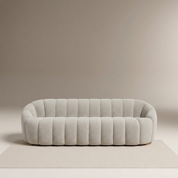 Aria Cream 3 Seater Fabric Sofa