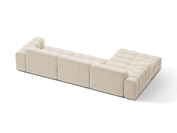 Chicago Light Beige 4 Seater Fabric L-Shape Corner Sofa