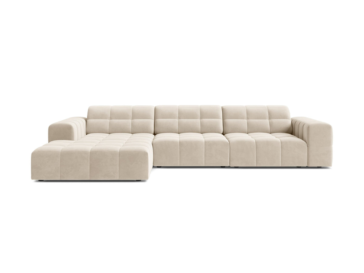 Chicago Light Beige 4 Seater Fabric L-Shape Corner Sofa