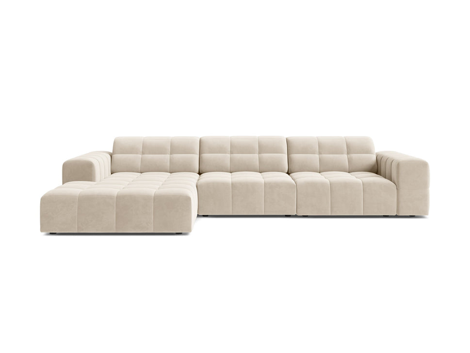 Chicago Light Beige 4 Seater Fabric L-Shape Corner Sofa