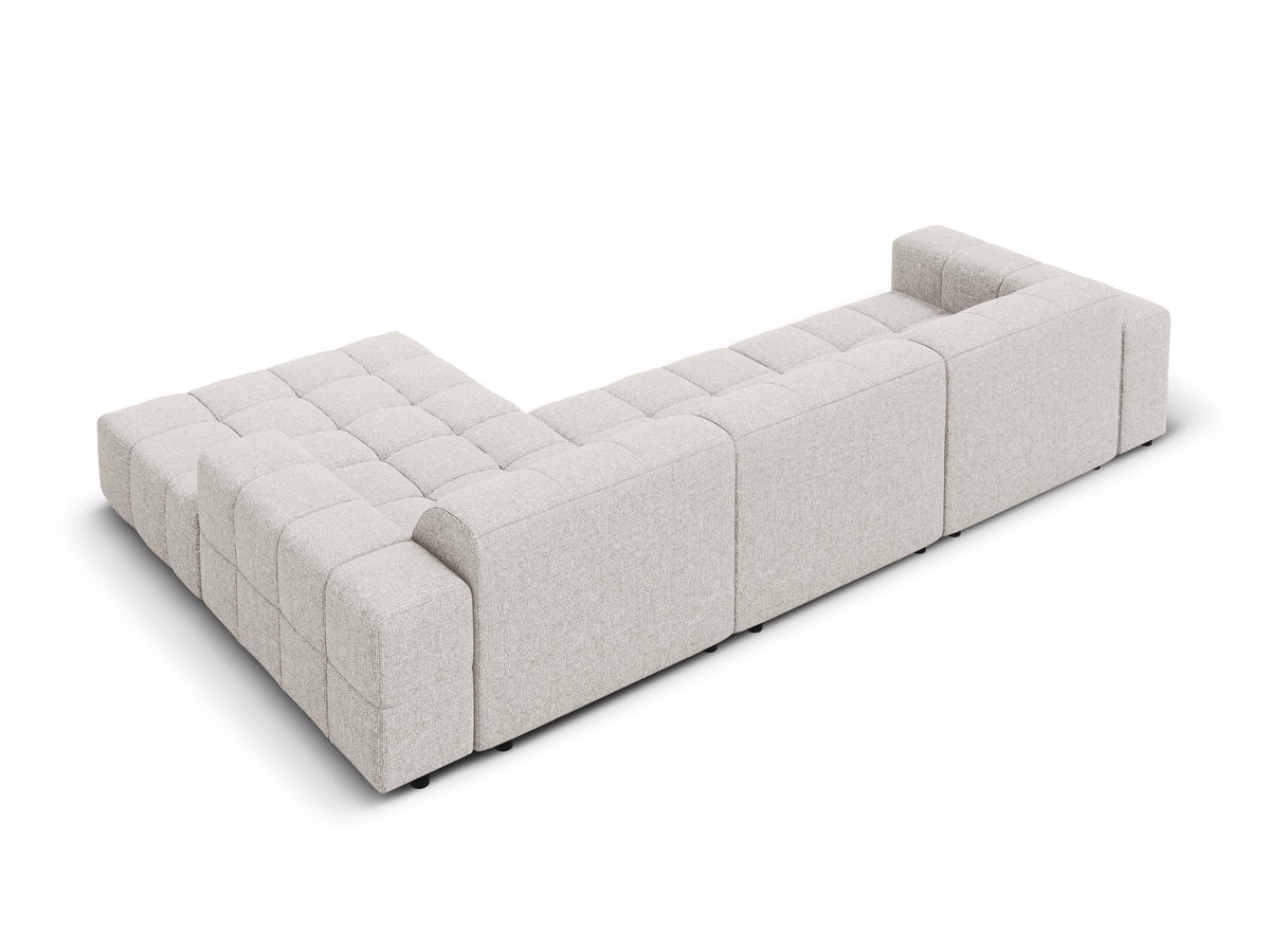 Chicago Light Grey 4 Seater Fabric L-Shape Corner Sofa