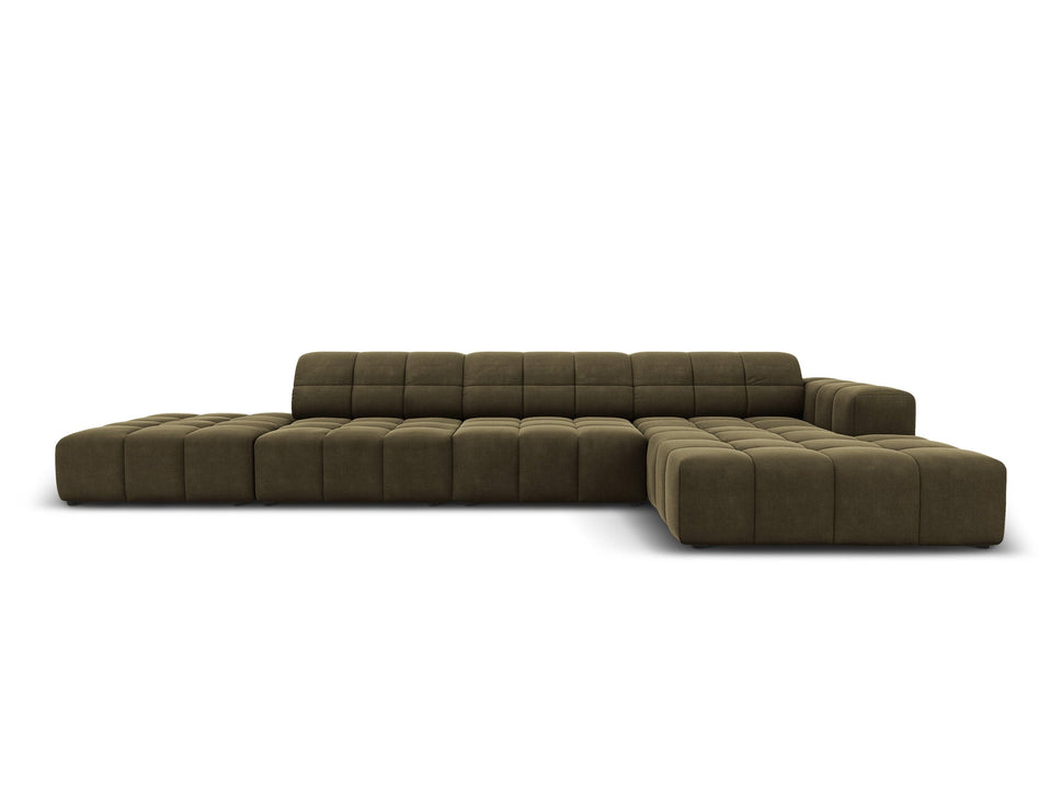 Chicago Olive Green 5 Seater Fabric L-Shape Corner Sofa