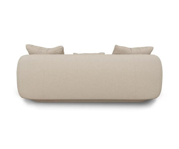 CurveNest Beige 3 Seater Boucle Curved Sofa