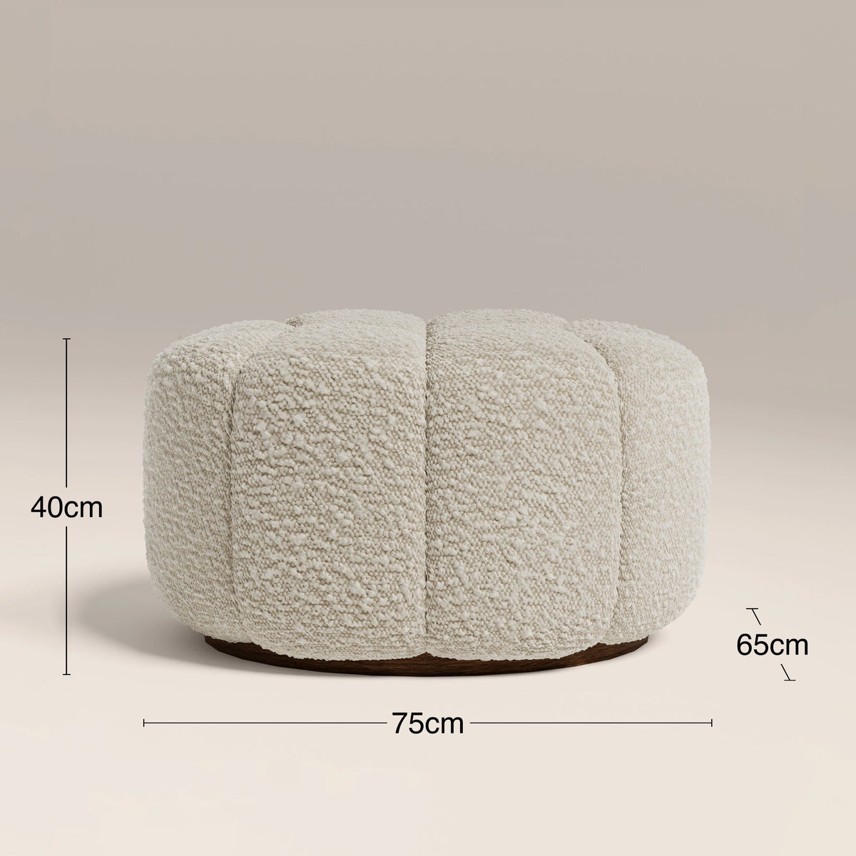Aria Ottoman Footstool – Cream