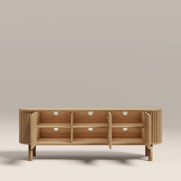 Ayla Oak Travertine Top TV Unit