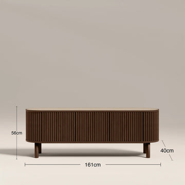 Ayla Walnut Travertine Top TV Unit
