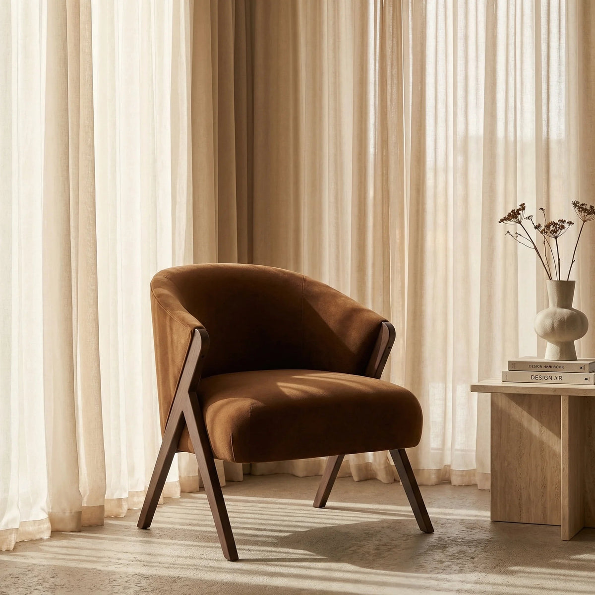 Kiya Accent Chair – Brown