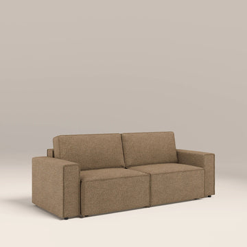 Layla Brown 3 Seater Fabric Sofa Bed