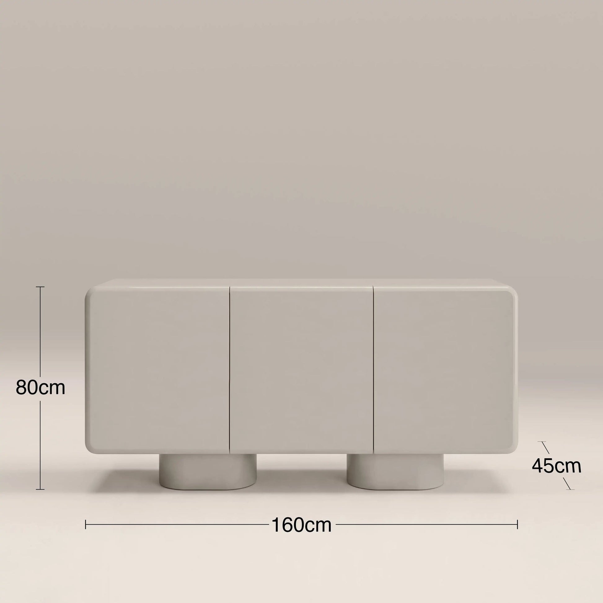 Lina 3 Door Sideboard Cream