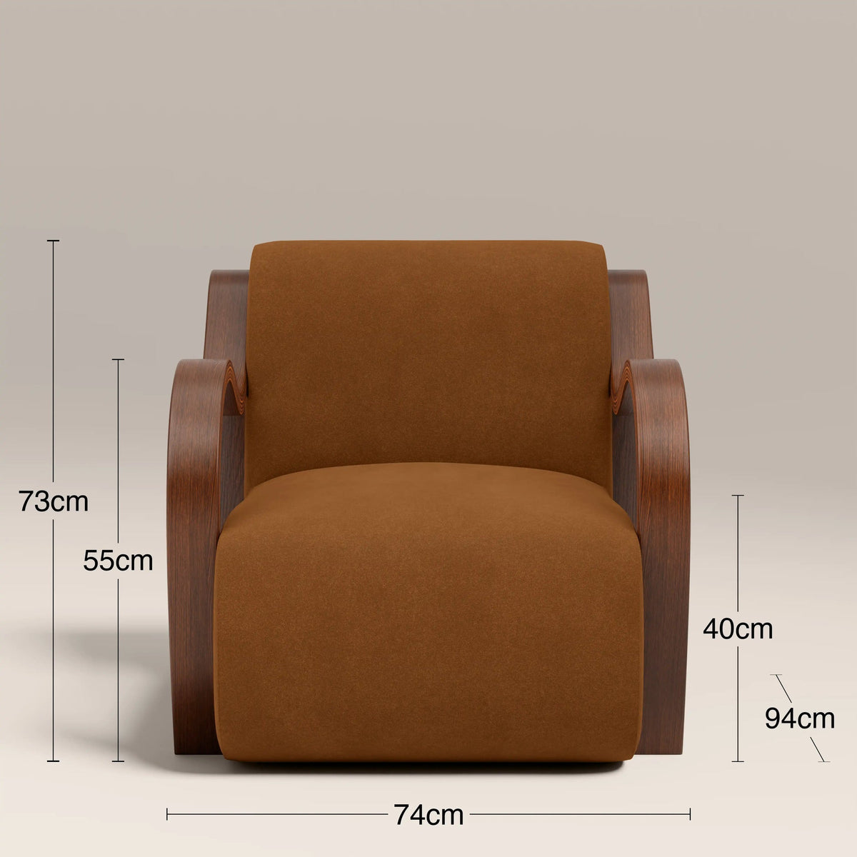 Nadia Accent Chair – Brown