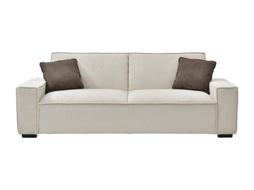 Noor Beige 3 Seater Velvet Sofa Bed