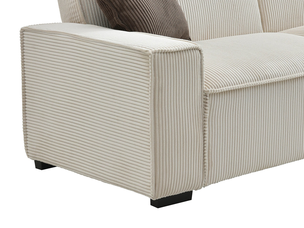 Noor 3 Seater Sofa Bed – Beige