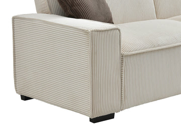 Noor Beige 3 Seater Velvet Sofa Bed