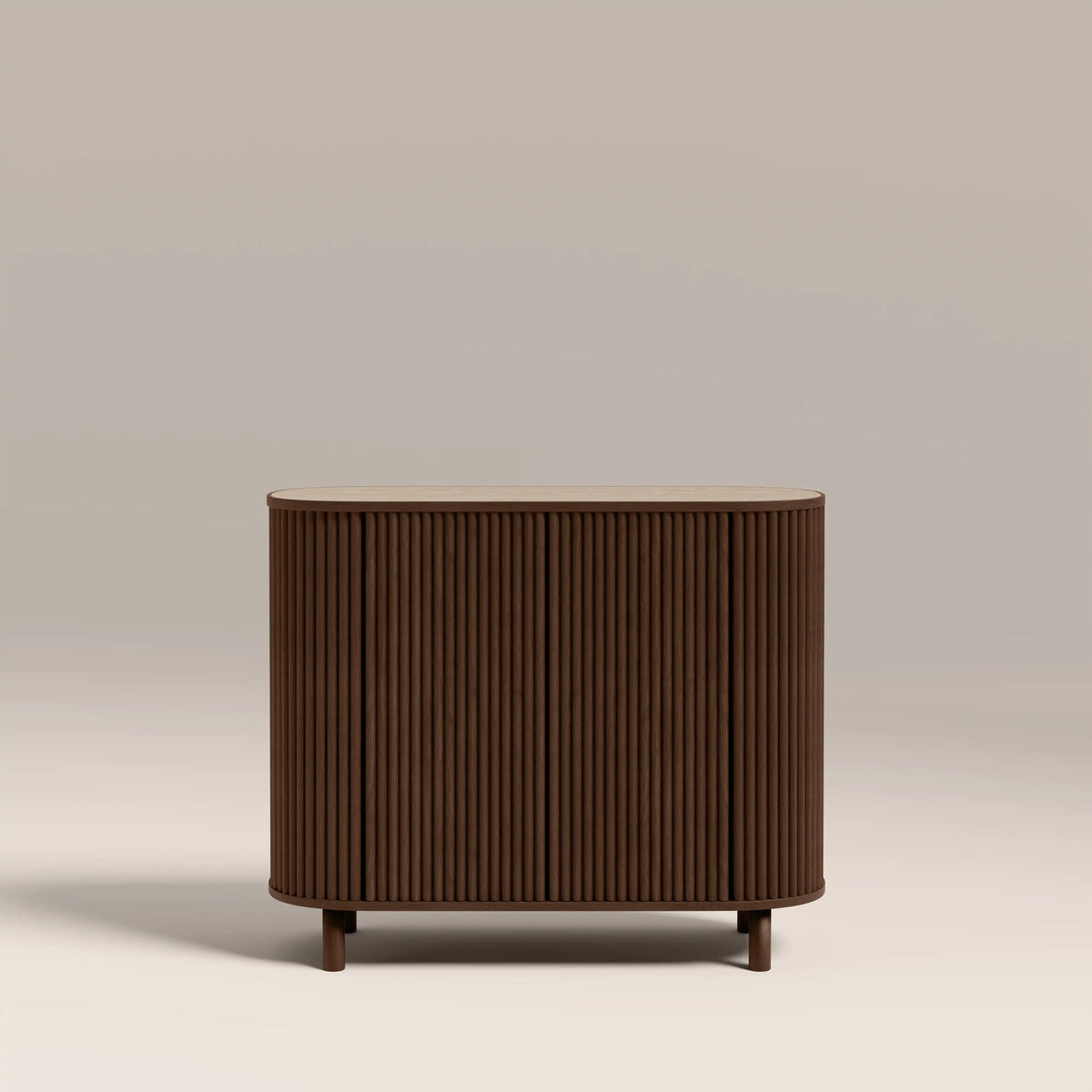 Nova Sideboard – Walnut with Travertine Top