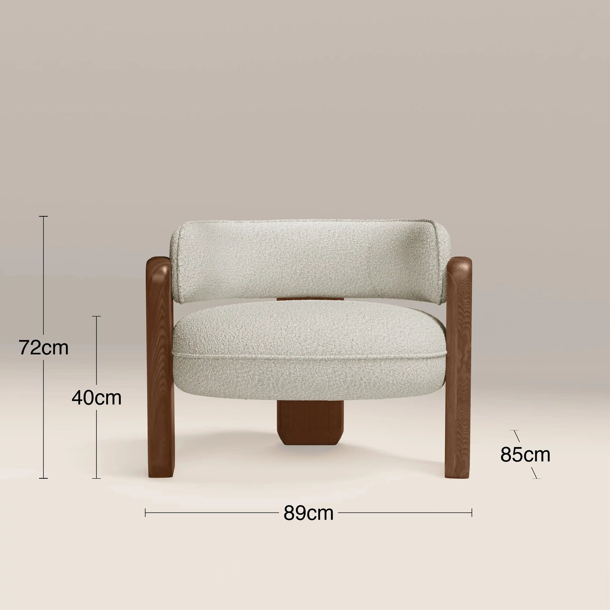 Reya Armchair – Cream Fabric