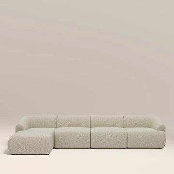 Rina Cream 4 Seater Fabric L-Shape Corner Sofa