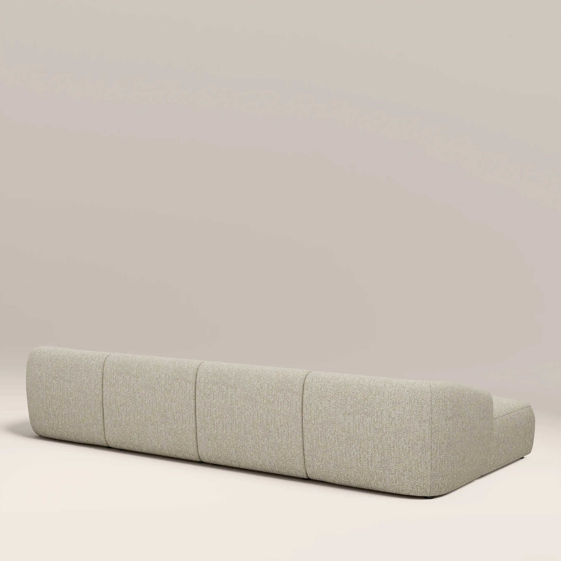 Rina L-Shape Chaise Sofa – Cream, 4 Seater