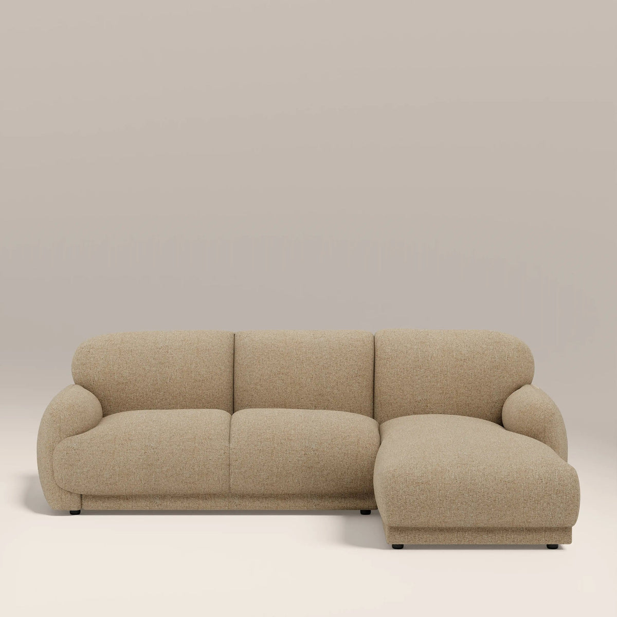 Sana L-Shape Chaise Sofa – Beige, 3 Seater