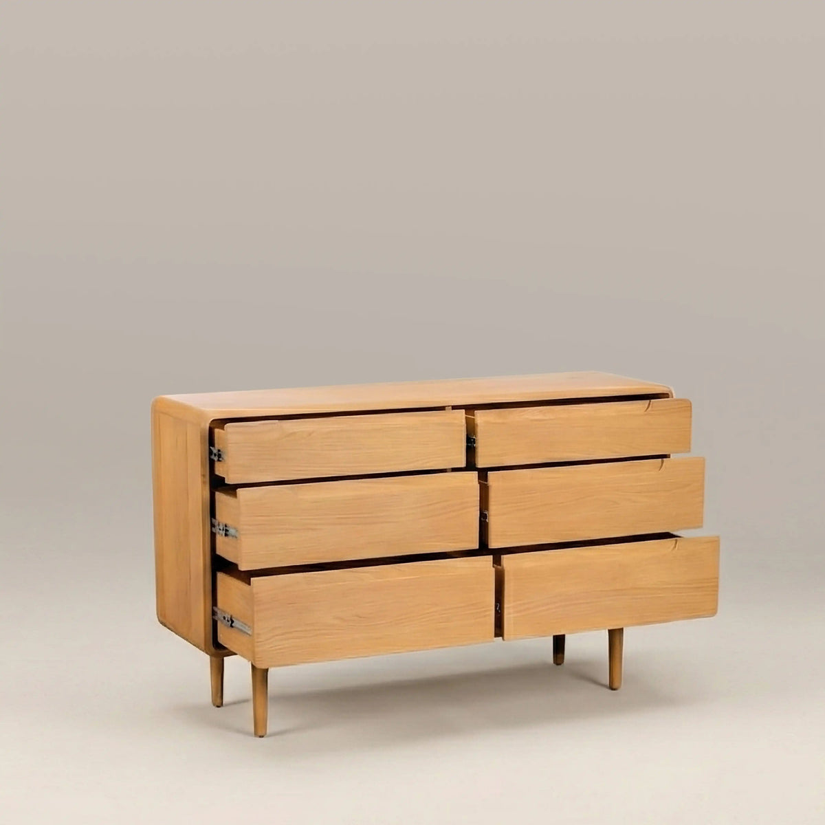 Sara 6-Drawer Sideboard – Natural Oak