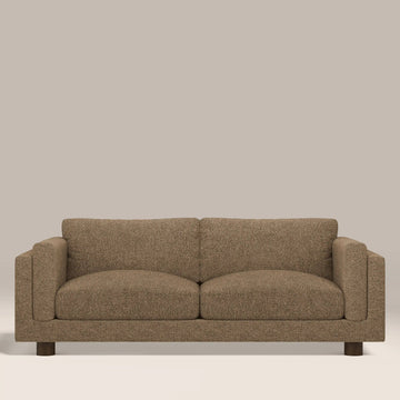 Selma Brown 3 Seater Fabric Sofa