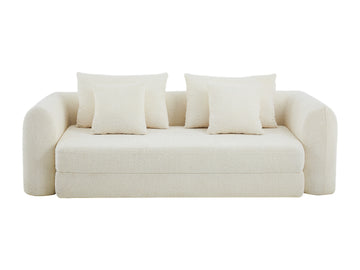 Sofia Beige 3 Seater Boucle Sofa Bed