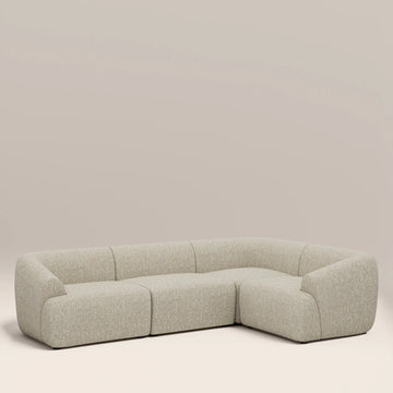 Talia Cream 3 Seater Fabric L-Shape Corner Sofa
