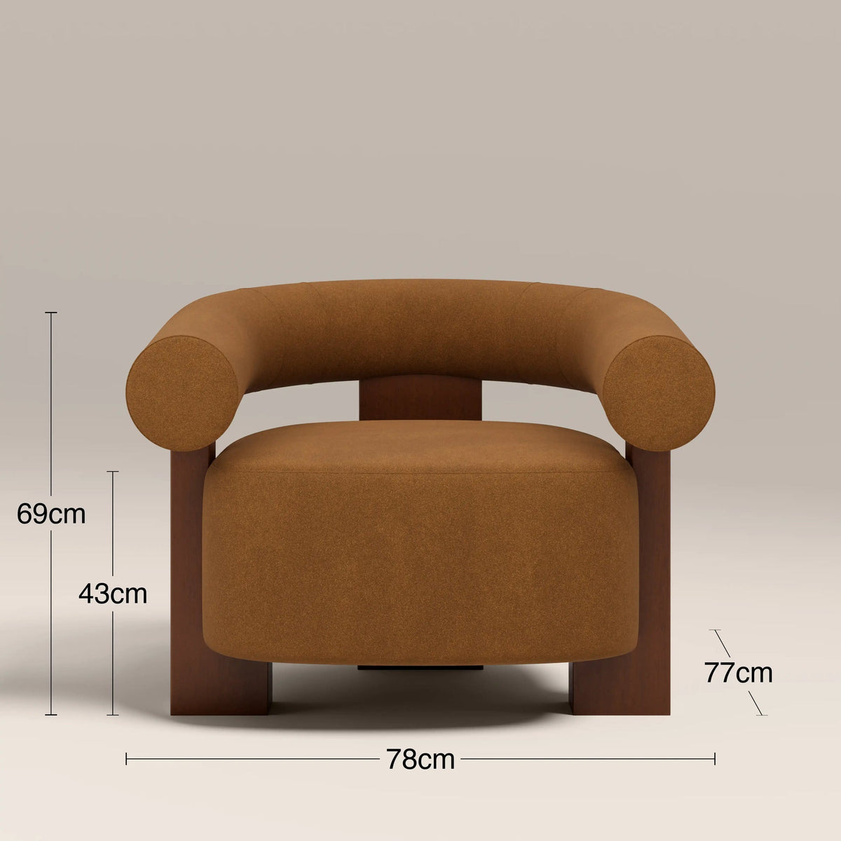 Zoya Accent Chair – Brown
