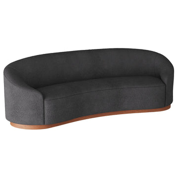 Langford Dark Grey 4 Seater Boucle Curved Sofa