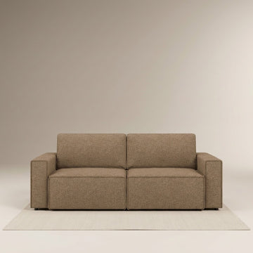 Layla Brown 3 Seater Fabric Sofa Bed