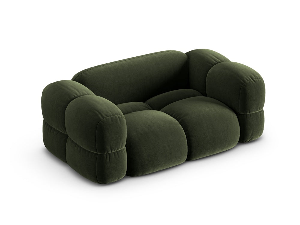 Loretto Green 2 Seater Fabric Sofa