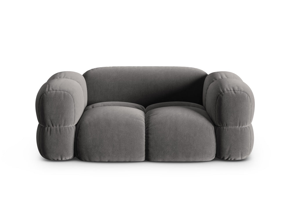 Loretto Grey 2 Seater Fabric Sofa