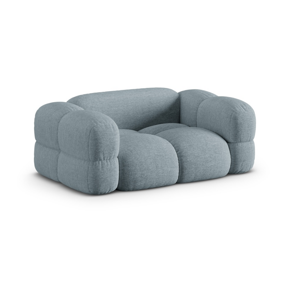 Loretto Light Blue 2 Seater Fabric Sofa