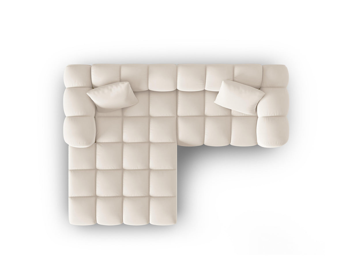 Adara Beige 3 Seater Fabric L-Shape Corner Sofa