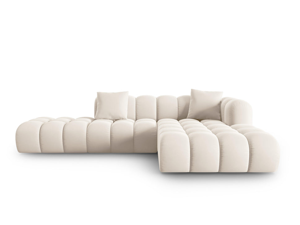 Adara Beige 5 Seater Fabric L-Shape Corner Sofa