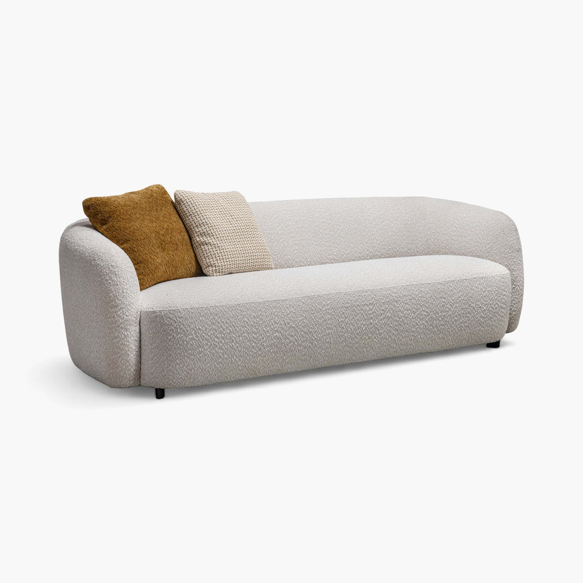 Aera Cream Sofa, side view