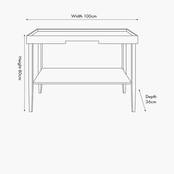 Aria Black Console Table