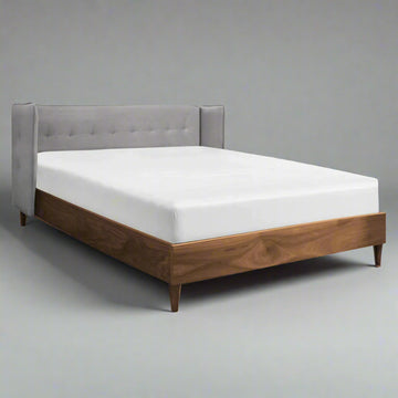 Astred Grey Wooden Bed (3 Sizes)