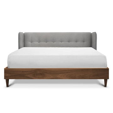 Astred Grey Wooden Bed (3 Sizes)