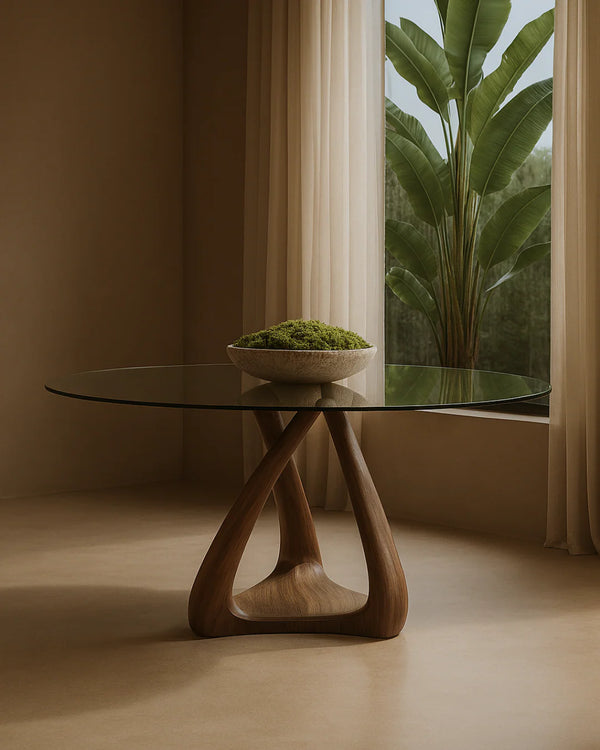Avelore Glass Round Dining Table (4 Sizes)