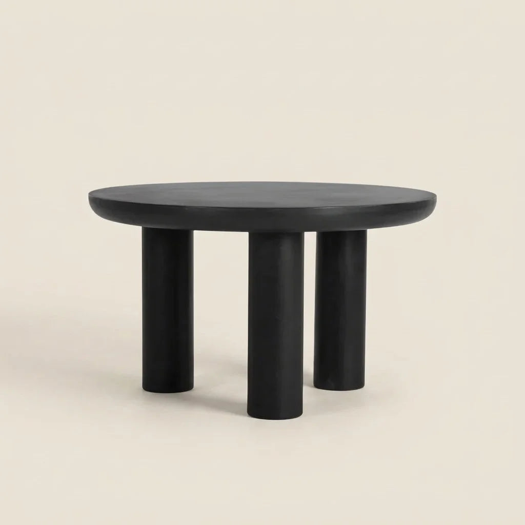 Axel Black Concrete Finish Round Dining Table (5 Sizes)
