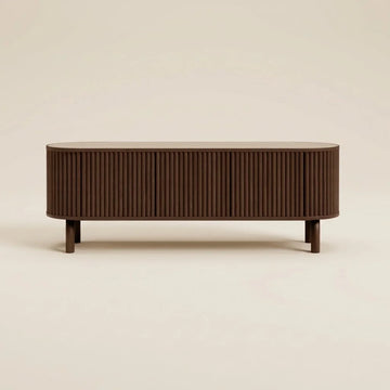 Ayla Walnut Travertine Top TV Unit