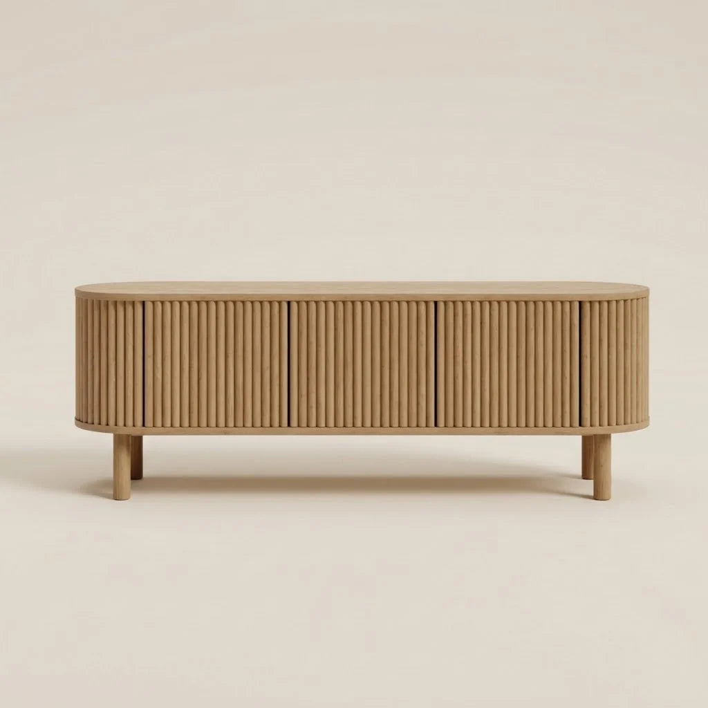 Ayla Oak Travertine Top TV Unit