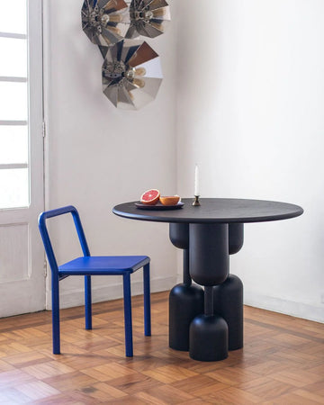 Baoma Brown Solid Wood Round Dining Table (5 Sizes)