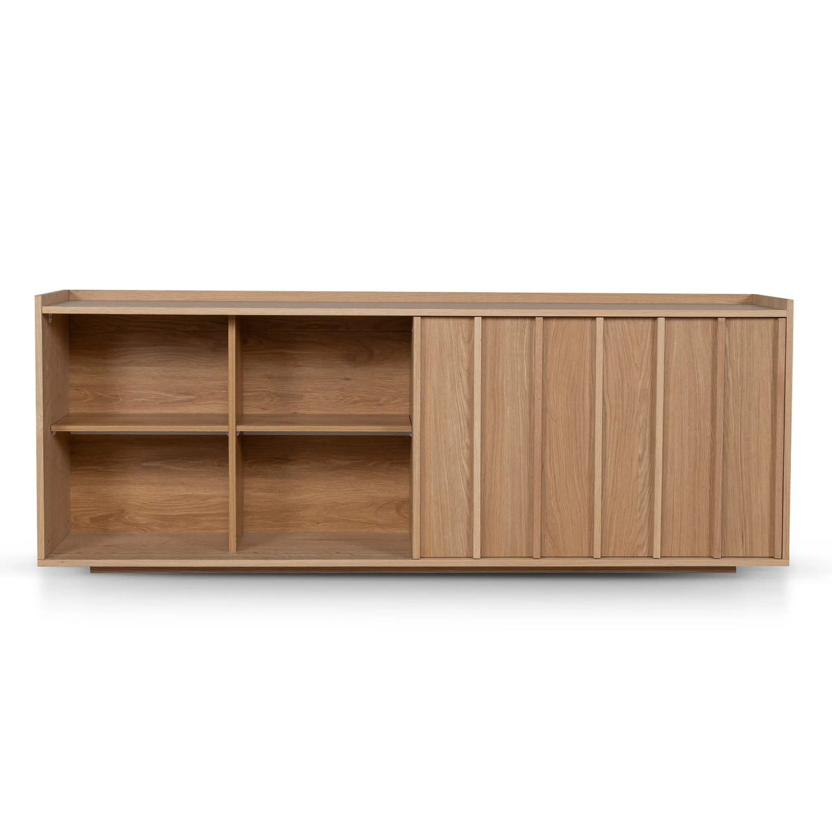 Batten Natural Oak Sideboard, interior storage view