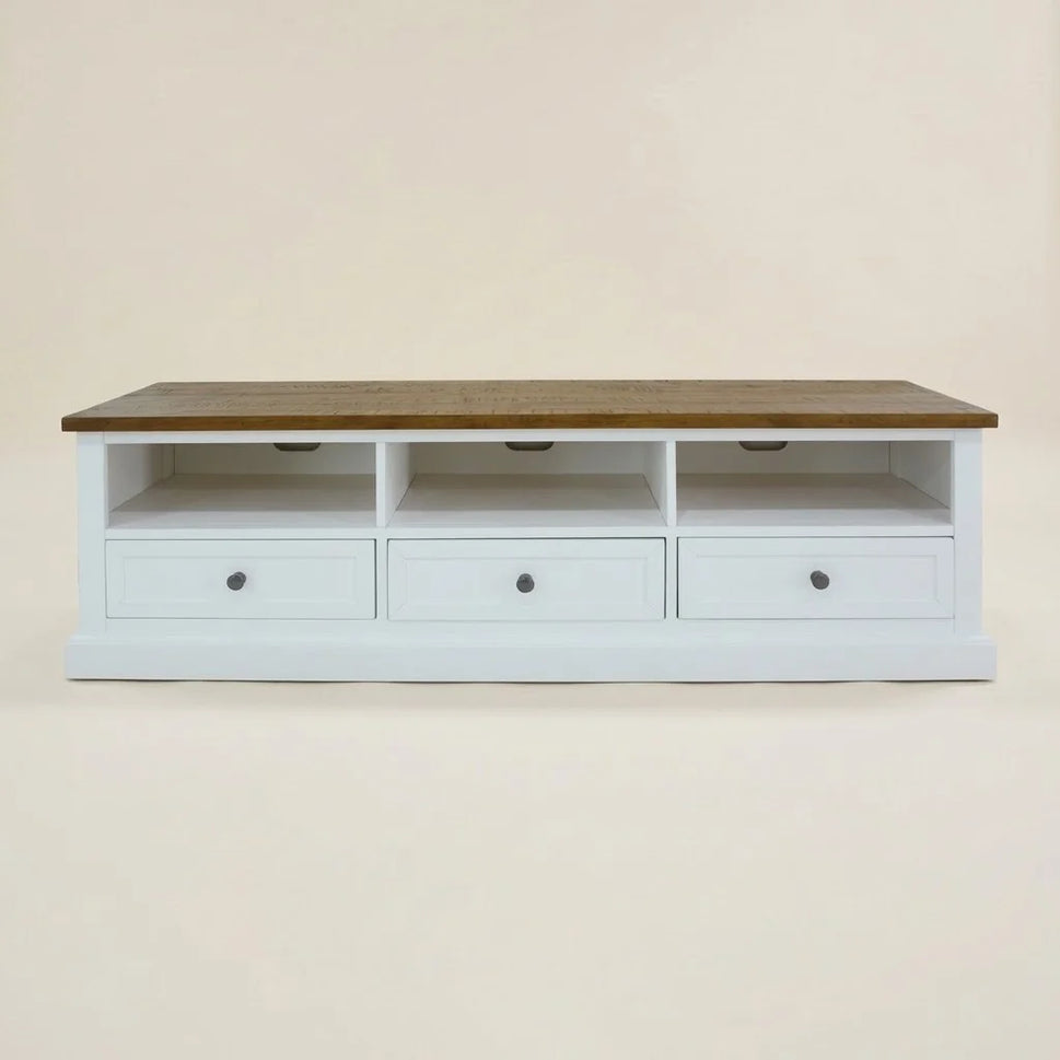 Bayside White & Wood TV Unit