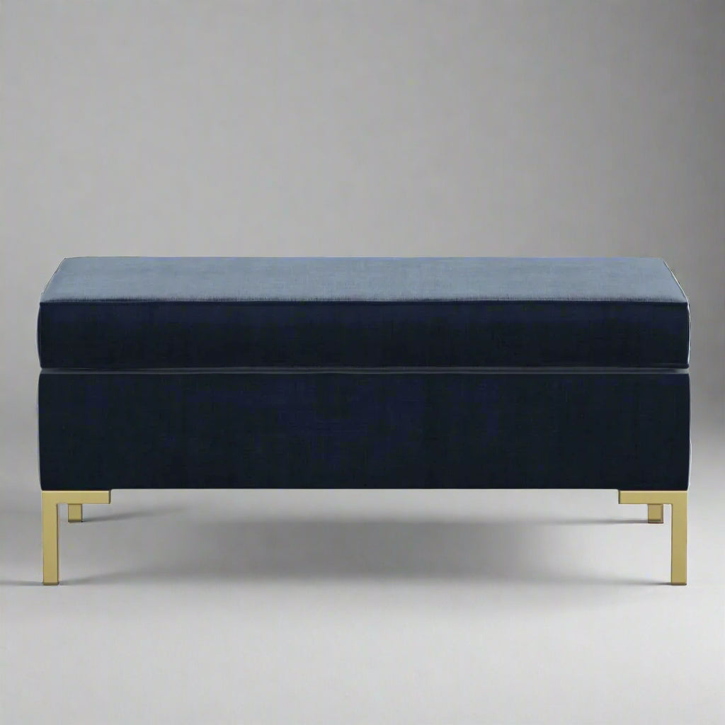 Celeste Velvet Ottoman