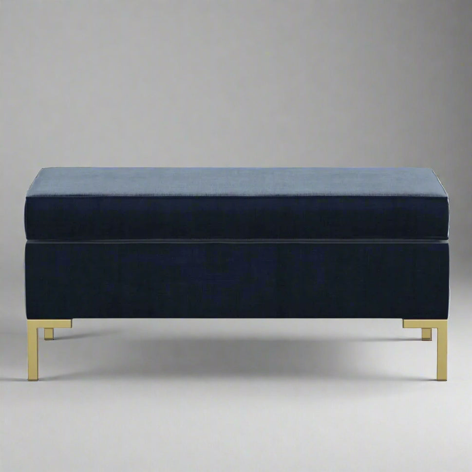 Celeste Velvet Ottoman