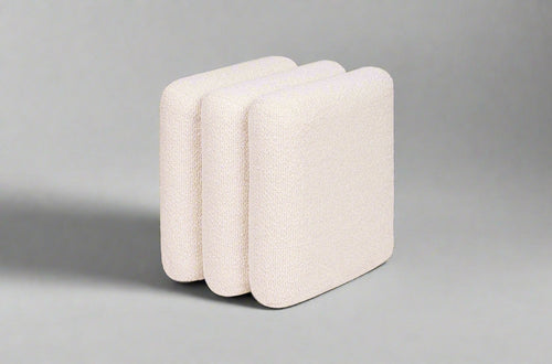 Circa Cream Boucle Stool – angled view