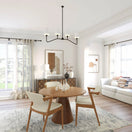 Switch Top View of Cypress Dining Table – Light Wood cone Surface 2 image